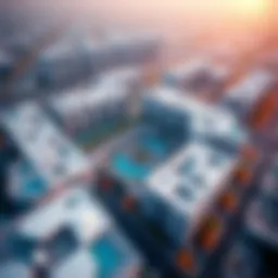 Aerial view of Indigo Ville showcasing its modern architecture