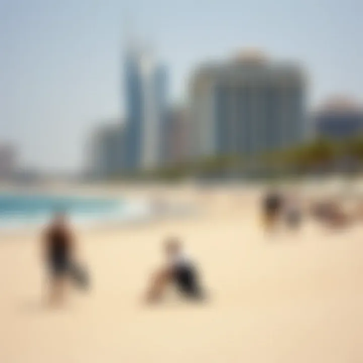 Leisure Experiences at Jumeirah 1 Beach Visitors enjoying leisure time at Jumeirah 1 Beach