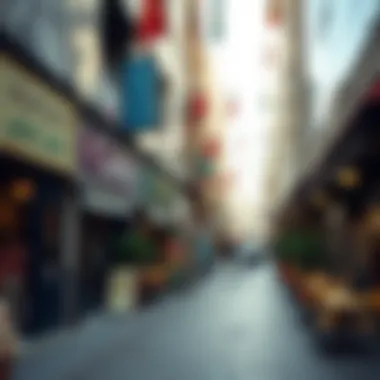 Vibrant cultural scene reflected in the shops and cafes of Khalid Bin Waleed Street.