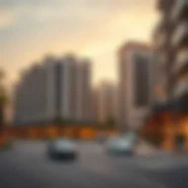 A modern real estate development project near Khalid Bin Waleed Street.