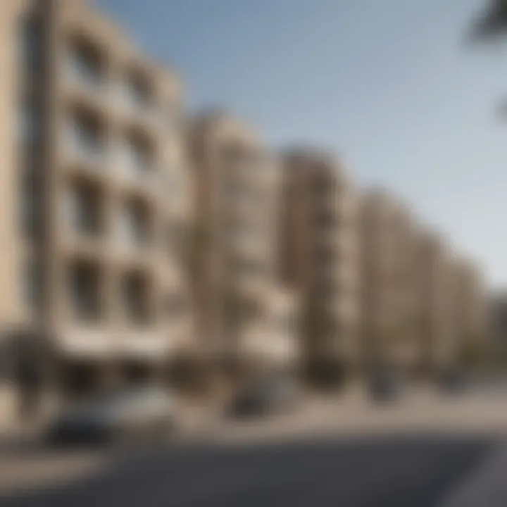 Residential buildings along Khalidiya Street emphasizing housing options