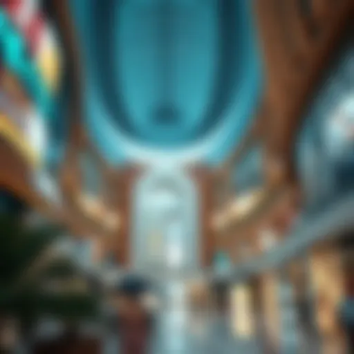 Stunning architectural design of a Dubai mall.