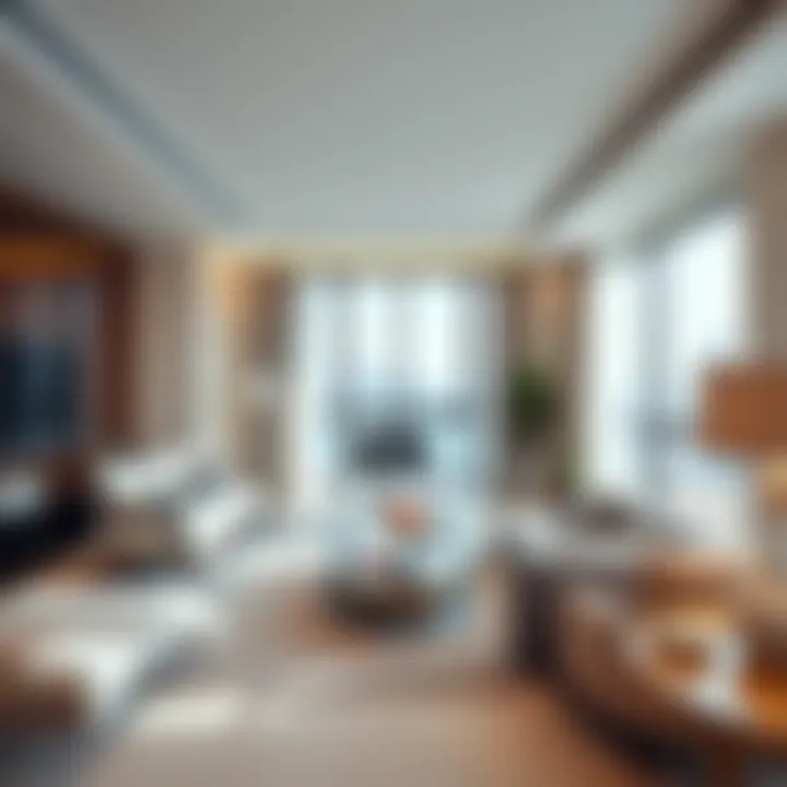 Luxurious Living Room in Marina Blue Building 8 Luxurious living room interior of an apartment in Marina Blue Building 8