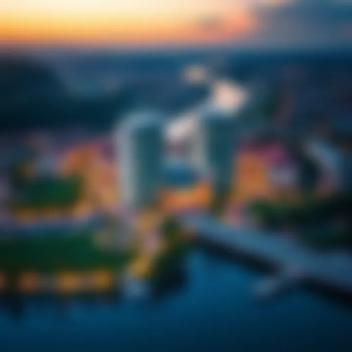 Aerial View of Miraclz Danube A stunning aerial view of the Miraclz Danube Project showcasing its architectural elegance.