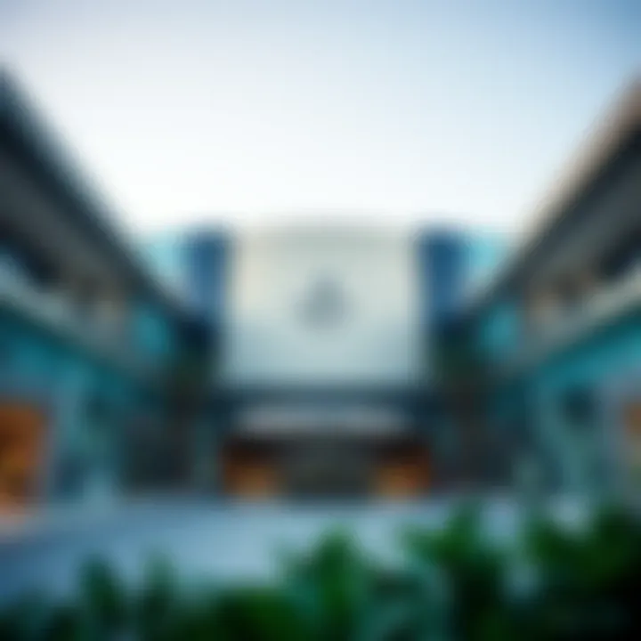 Exterior view showcasing the modern architecture of Mirdif Mall.