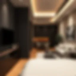 Modern studio apartment interior in Bur Dubai