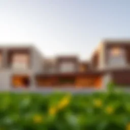 Exterior view of Murooj Al Furjan showcasing contemporary architecture