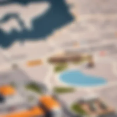 Strategic Location of Murooj Al Furjan in Dubai Map highlighting the strategic location of Murooj Al Furjan in Dubai