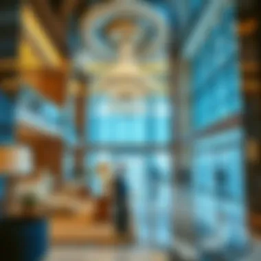 Luxurious interior lobby of Nakheel Riu Deira Island Hotel featuring elegant design