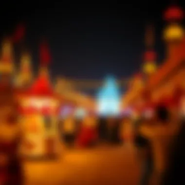 Vibrant cultural festival lighting up the night