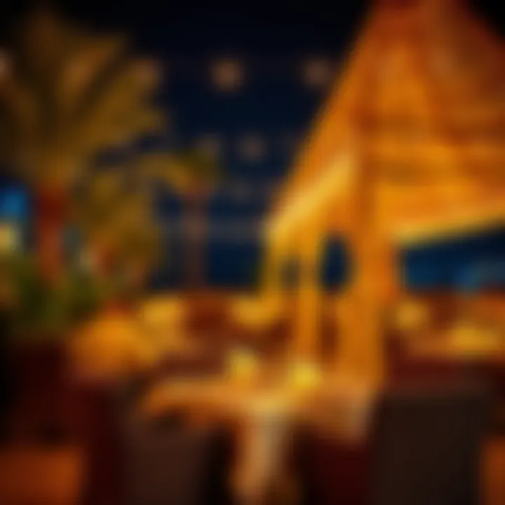 Luxurious dining experience under the stars