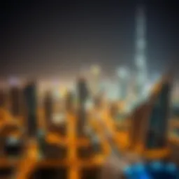Breathtaking view of Dubai's skyline at night