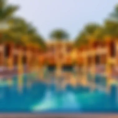 Resort-style Pool Experience at Oceana Luxurious swimming pool surrounded by palm trees at Oceana