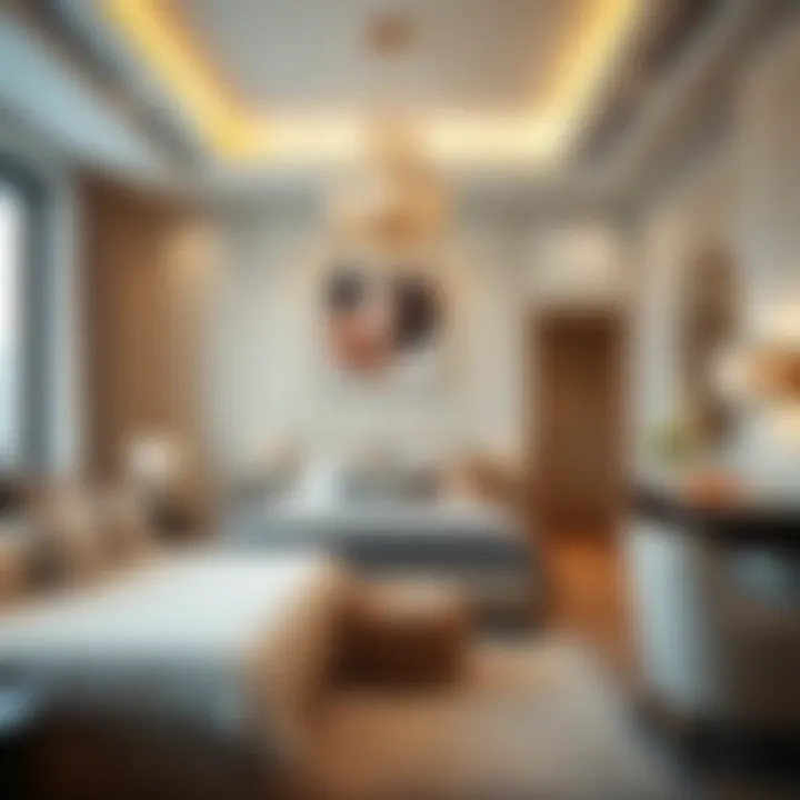 Cozy bedroom showcasing design elements