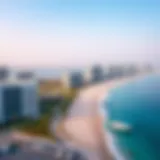 Panoramic view of Pearl Jumeirah Beach showcasing its pristine shoreline