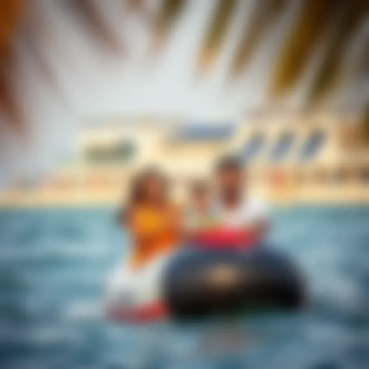 Families enjoying recreational activities at Pearl Jumeirah Beach