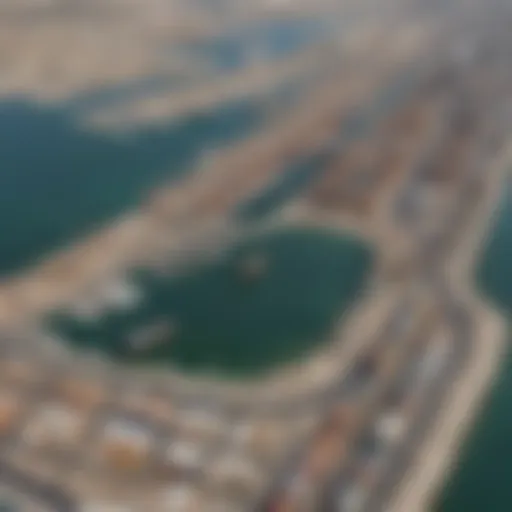 Aerial view of Port Rashid showcasing its bustling maritime activities