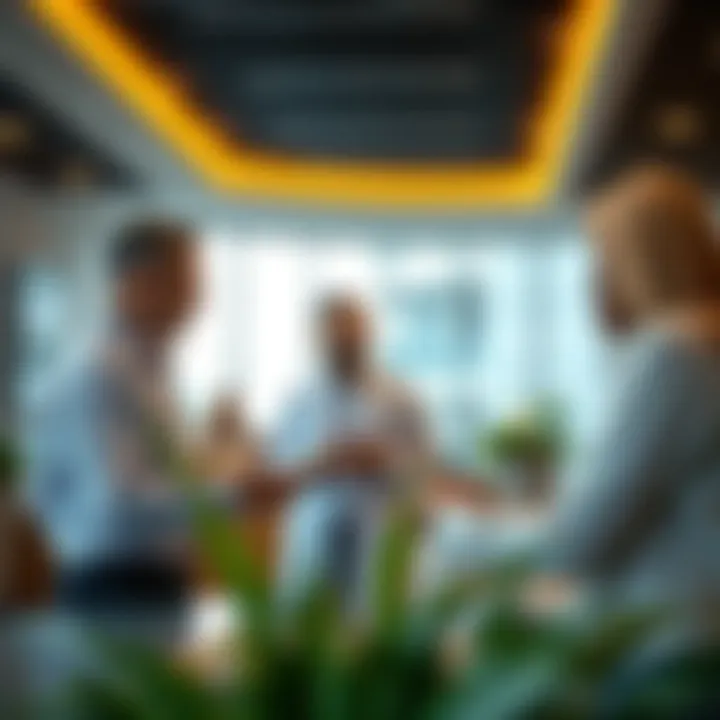 Real Estate Consultation in Dubai Real estate agents discussing properties in Dubai