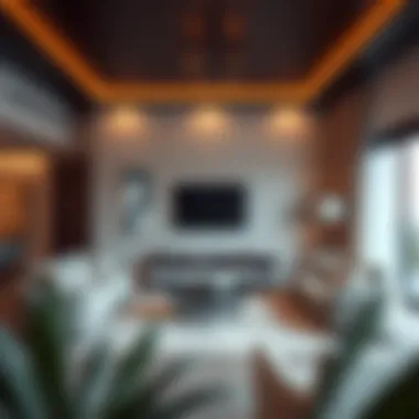 Stylish apartment living room in Nad Al Hamar