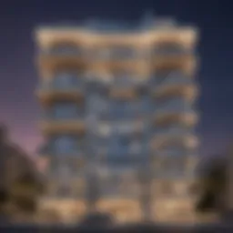 Stunning facade of Reve Azizi showcasing modern architectural design