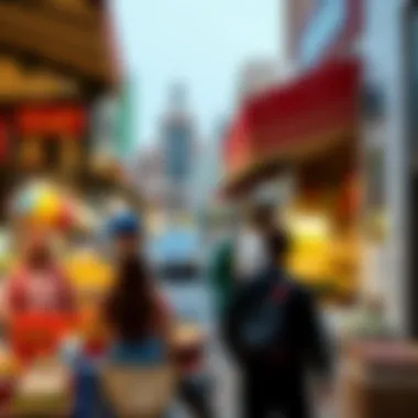 Cultural Market Scene in International City Local market scene depicting the cultural diversity of International City