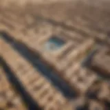 Aerial view of شارع السعادة showcasing its architectural beauty