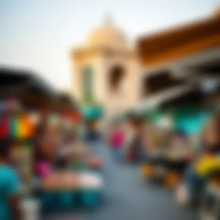 Local Marketplace Near Dubai Airport Vibrant local marketplace with colorful stalls and unique products near Dubai Airport