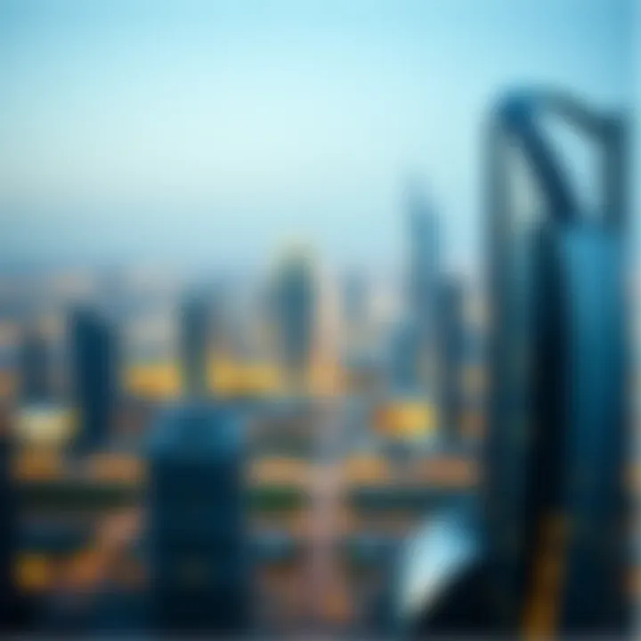 Skyline View from Silver Tower Panoramic skyline view from Silver Tower highlighting Business Bay area