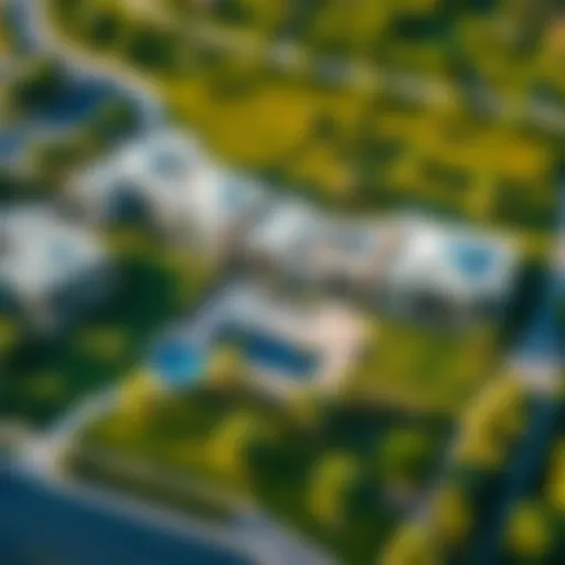 Aerial View of Sobha Creek Vistas Reserve Aerial view of Sobha Creek Vistas Reserve showcasing its modern architecture and lush surroundings