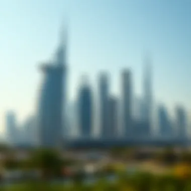 Dubai Real Estate Skyline Stunning skyline view of Dubai's real estate market