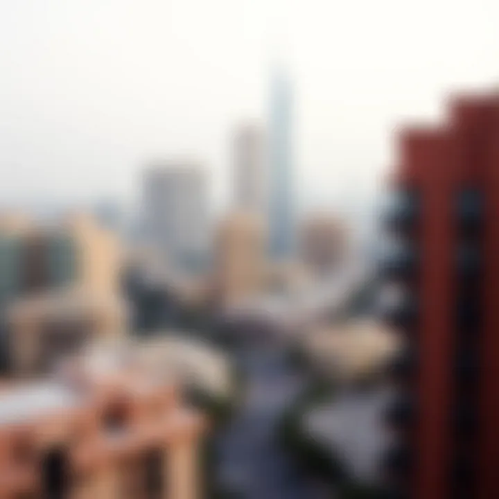 View of Burjuman neighborhood skyline