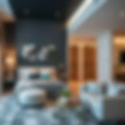 Stylish studio room interior in Burjuman