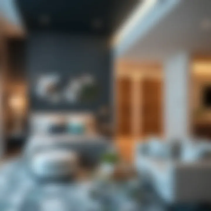 Stylish studio room interior in Burjuman