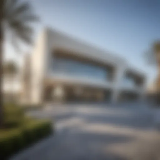 Exterior view of the Al Barsha Community Center showcasing its modern architecture.