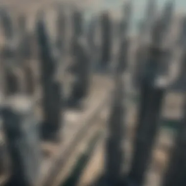 Aerial view of Dubai Marina showcasing iconic skyscrapers