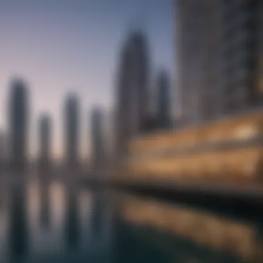 View of luxury waterfront properties in Dubai Marina