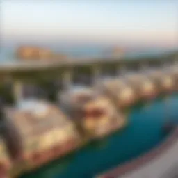 Aerial view of Pointe the Palm showcasing luxurious properties