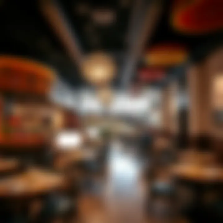 Vibrant dining area with diverse culinary options