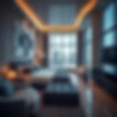 Modern Luxury in Dubai Accommodation Luxurious Dubai hotel room showcasing modern design