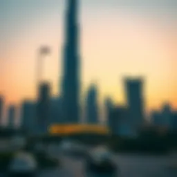 The architectural marvel of Burj Khalifa at sunset