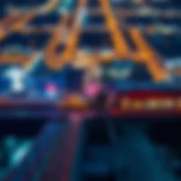 Aerial view showcasing the proximity of the metro station to Dubai Sports City