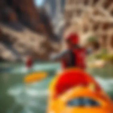 Adventurous activities such as zip-lining and kayaking at Wadi Hub Hatta