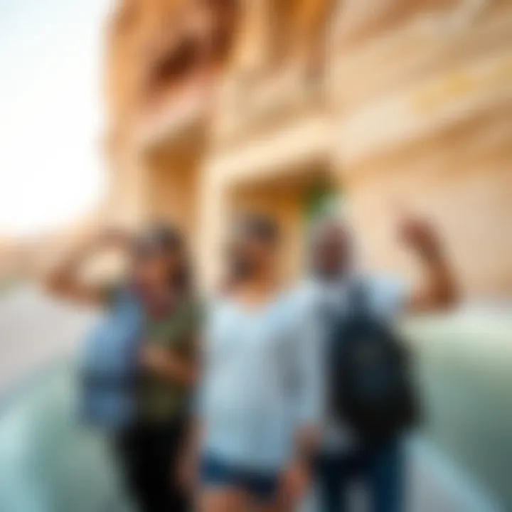 Group of friends enjoying a day of exploration at Wadi Hub Hatta