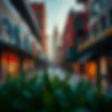 A panoramic view of Alserkal Avenue showcasing its vibrant art scene and contemporary architecture