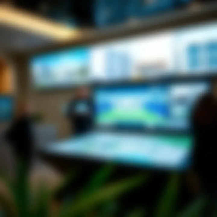 Interactive display showcasing real estate projects