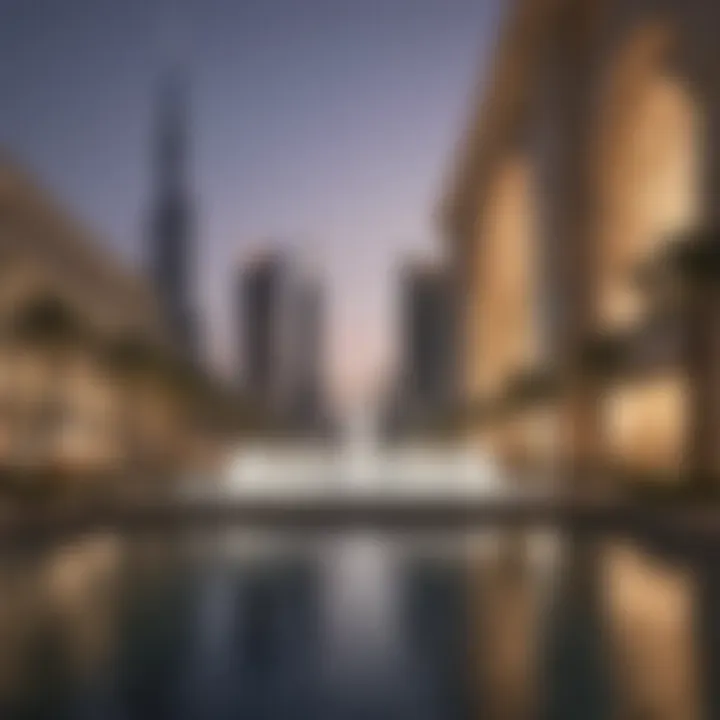 Stunning view of the Fountain View at Dubai Mall showcasing the architectural brilliance.