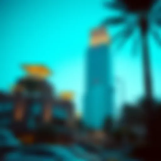 Architectural Marvel of Gate Tower Stunning view of Gate Tower in Sharjah Al Khan