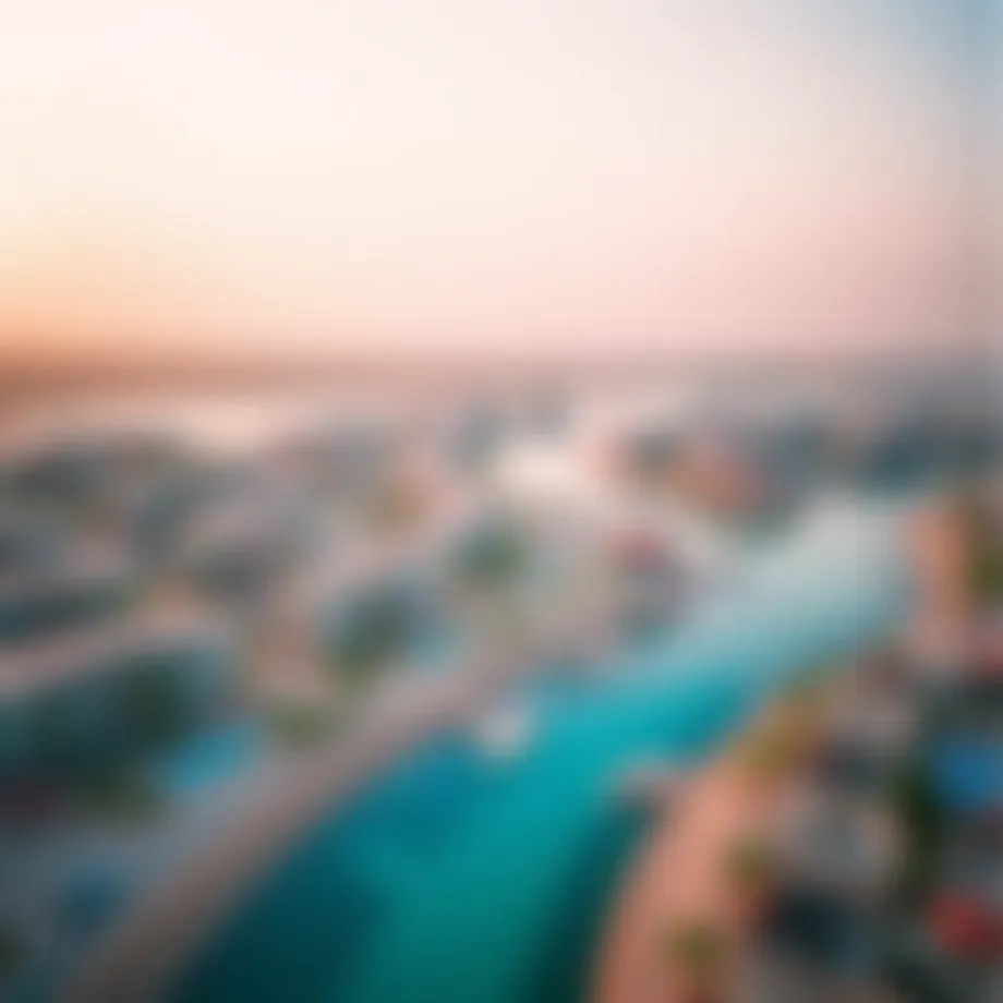Aerial view showcasing the vibrant landscape of Hamriya