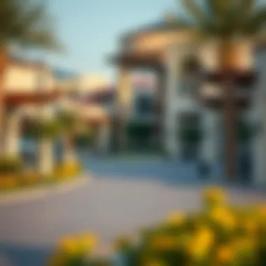 Neighborhood Around Jazebo Dubai A vibrant neighborhood surrounding Jazebo Dubai, highlighting the integration of modern living with tradition.