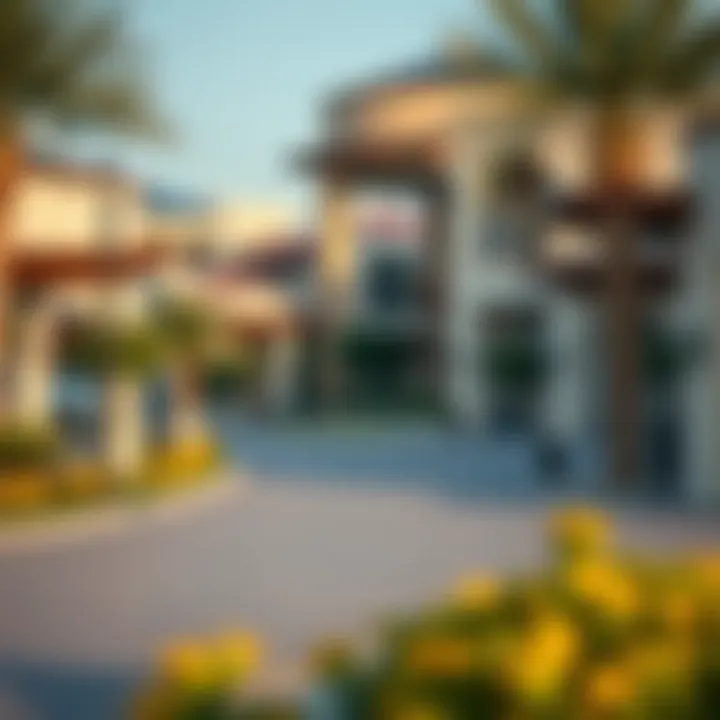 Neighborhood Around Jazebo Dubai A vibrant neighborhood surrounding Jazebo Dubai, highlighting the integration of modern living with tradition.